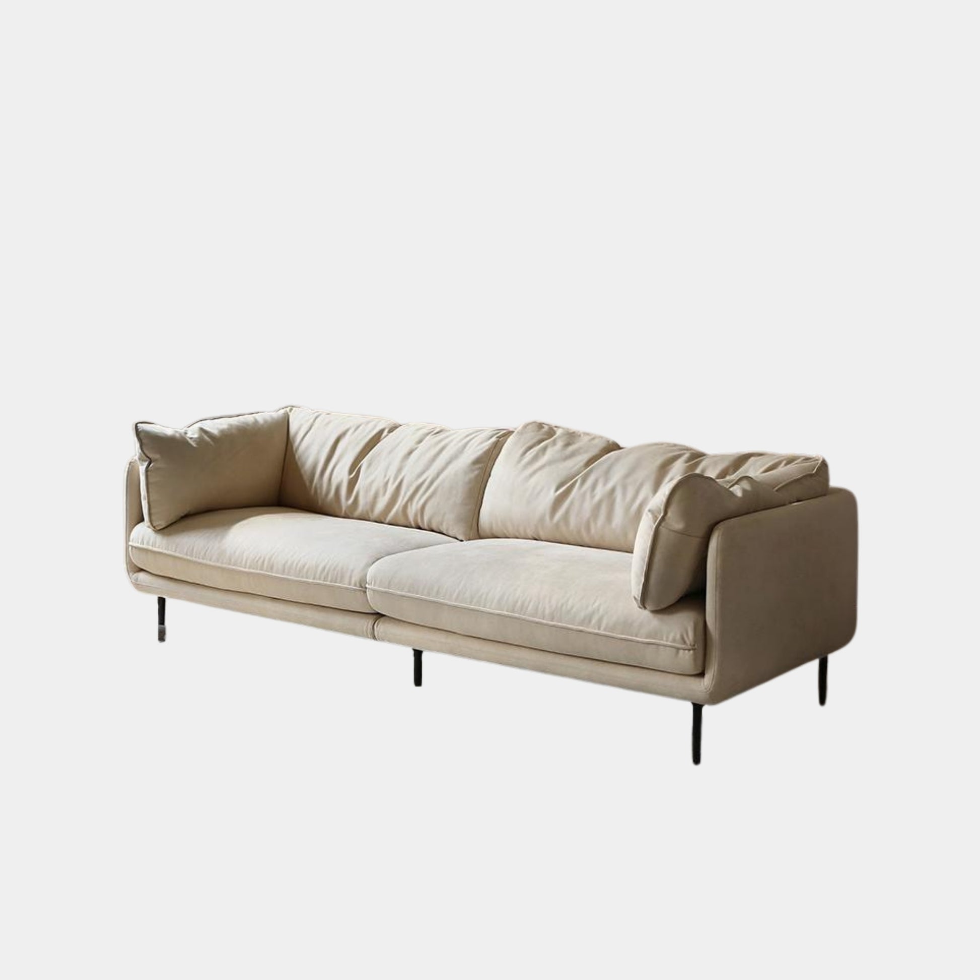 Cuddle white fabric sofa