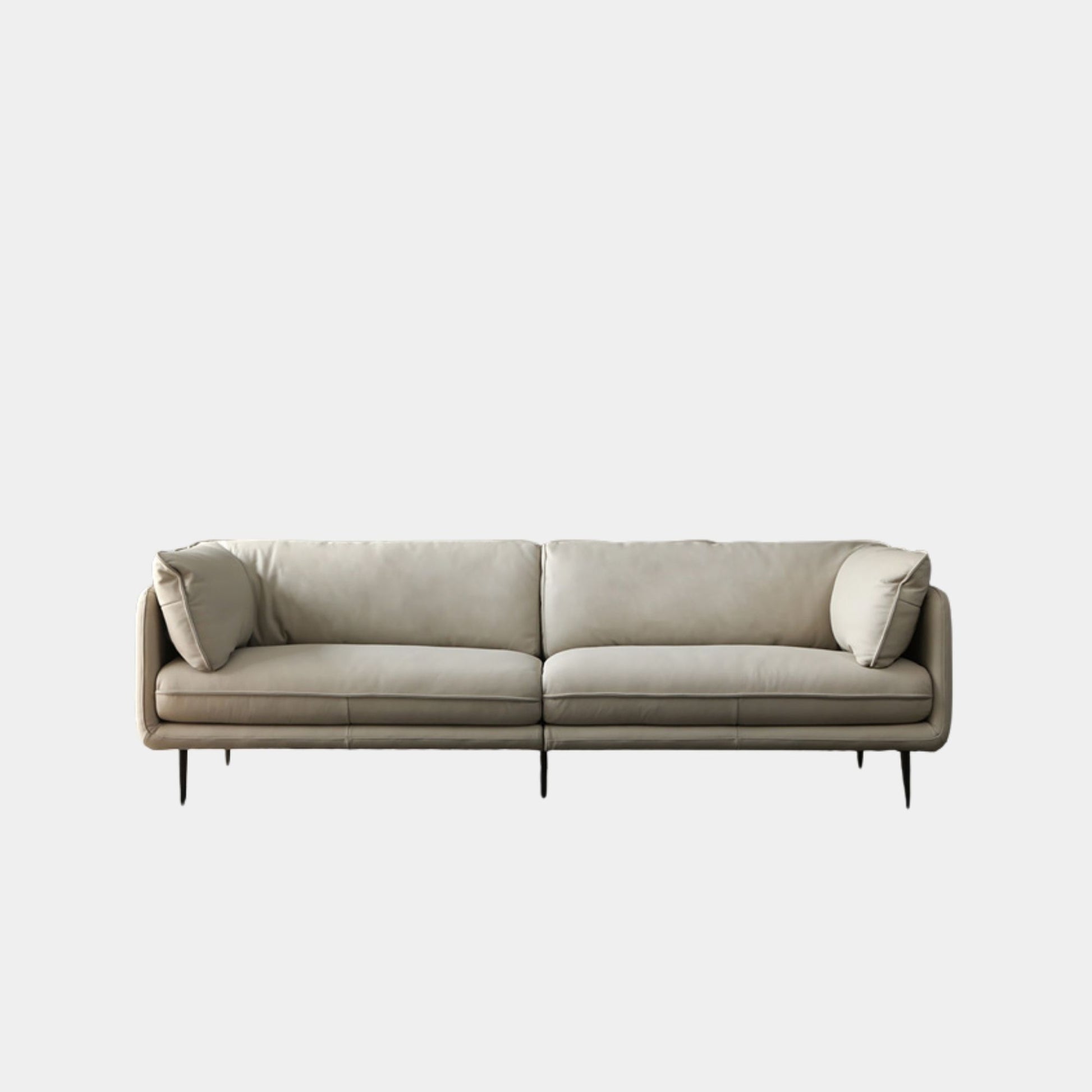 Cuddle full leather sofa white