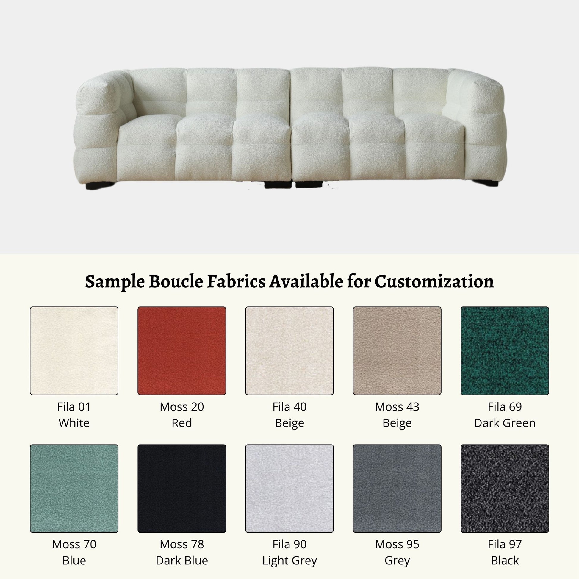 Cutey sofa boucle fabric customization (Other)