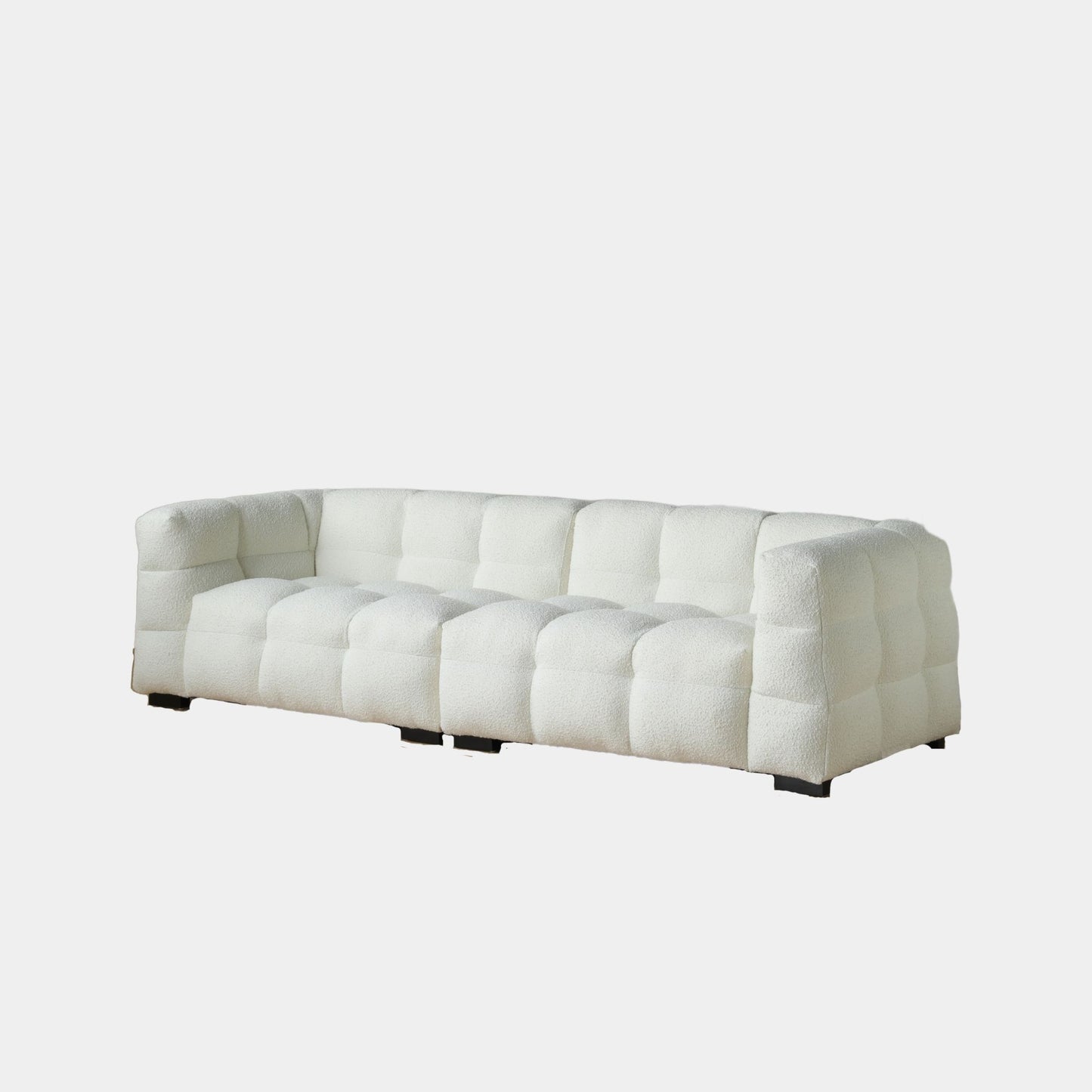 Cutey white fabric sofa
