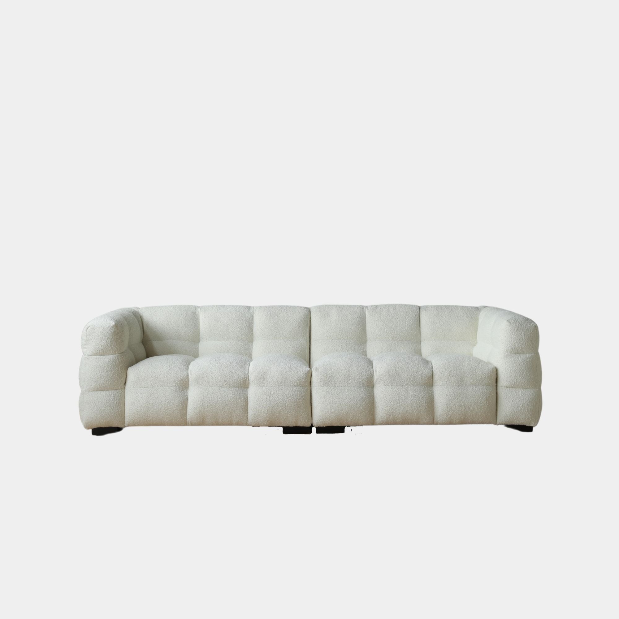 Cutey white fabric sofa