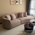 Cynthia Fabric One Arm Sofa