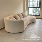 Cynthia Fabric One Arm Sofa