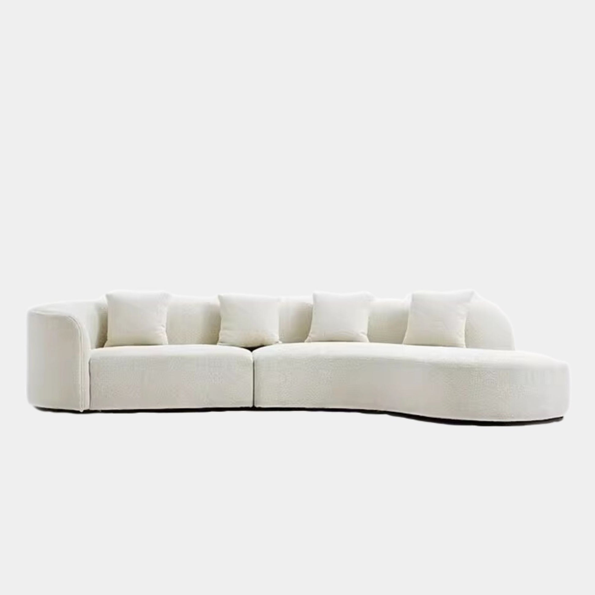 cynthia fabric one arm sofa white left