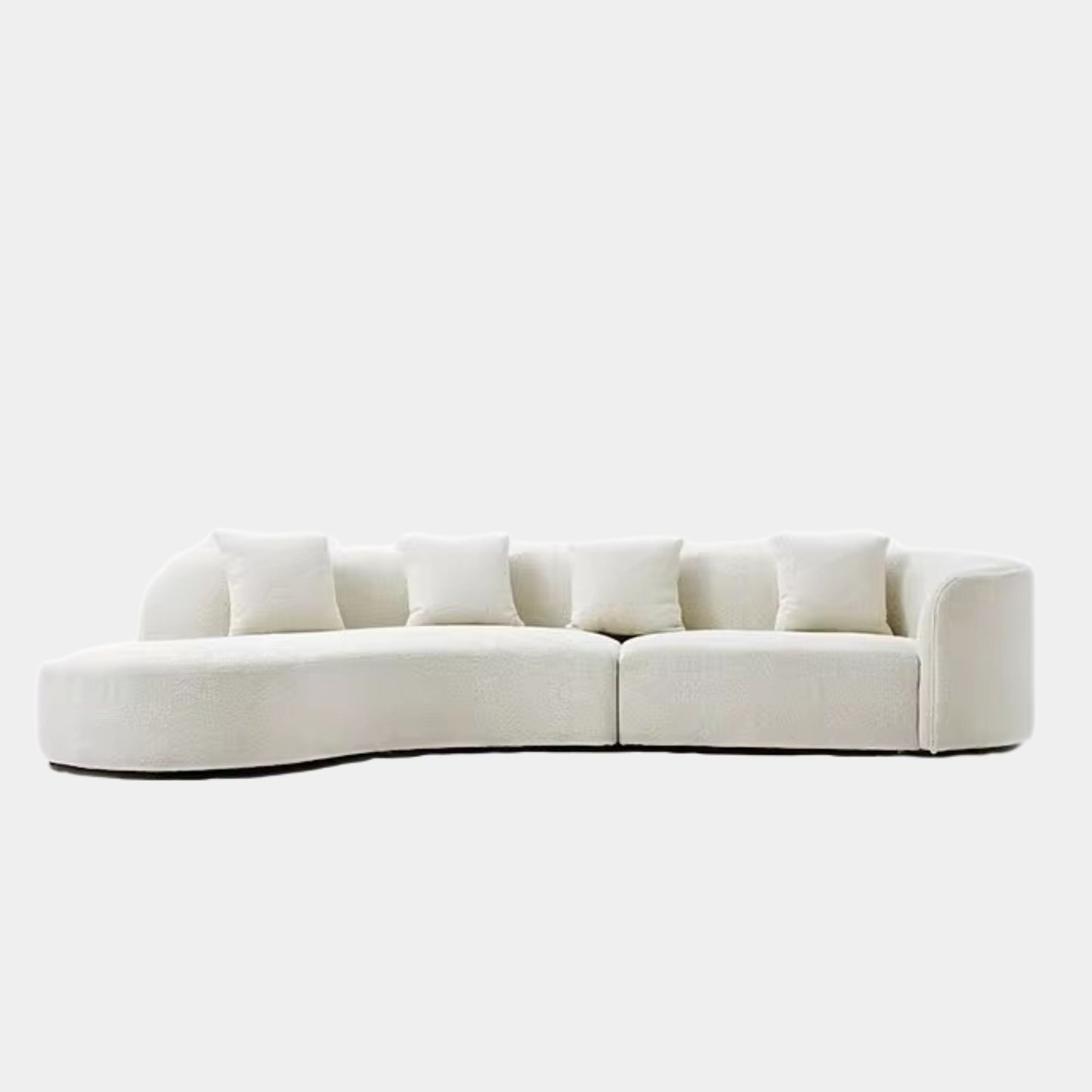 cynthia fabric one arm sofa white right