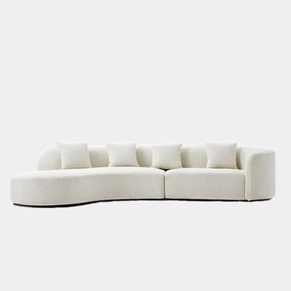 cynthia fabric one arm sofa white right