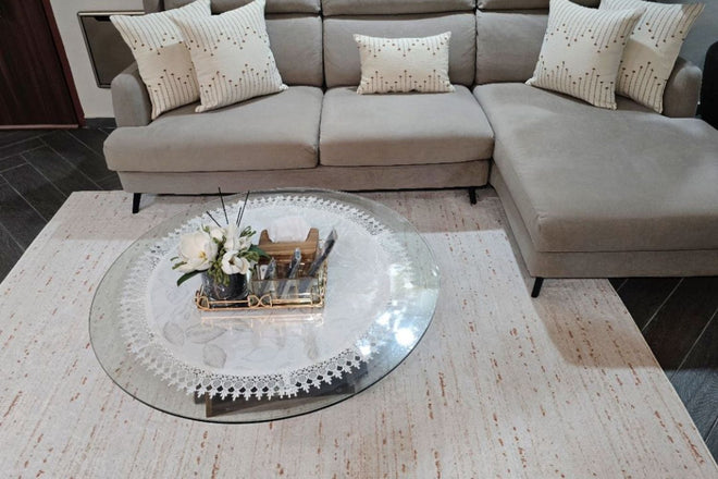 Ocean water resistant rug - Ivory - 230cm x 160cm Hanafi