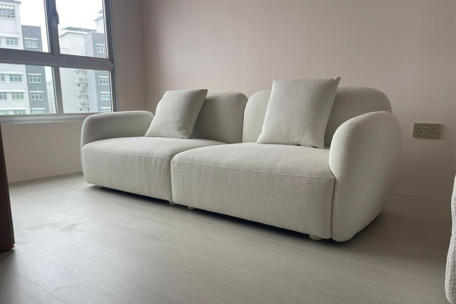 Charmy 220cm White (Teddy-00) Fabric Sofa Sera Adrienee Lee | Mar 26