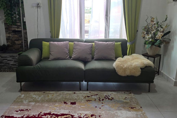 Crystal 240cm Green Easy Clean Fabric One Arm Sofa Siti Hajar Hashim | Apr 26