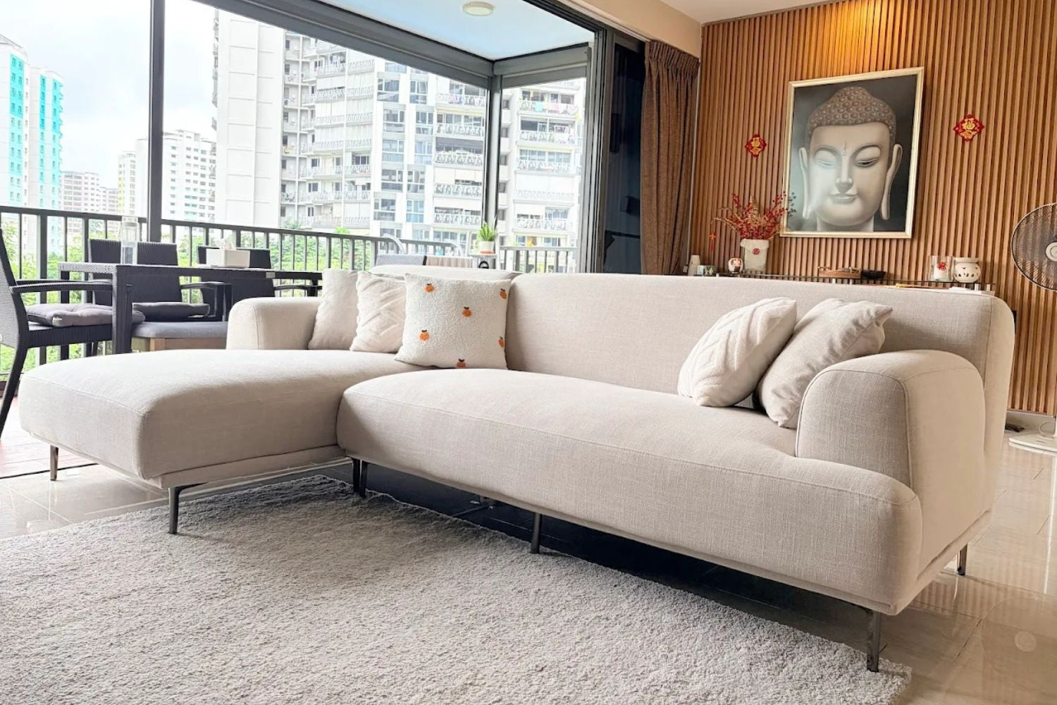 Crystal 260cm Grey Fabric Sectional Sofa Patherine Lim | Feb 26