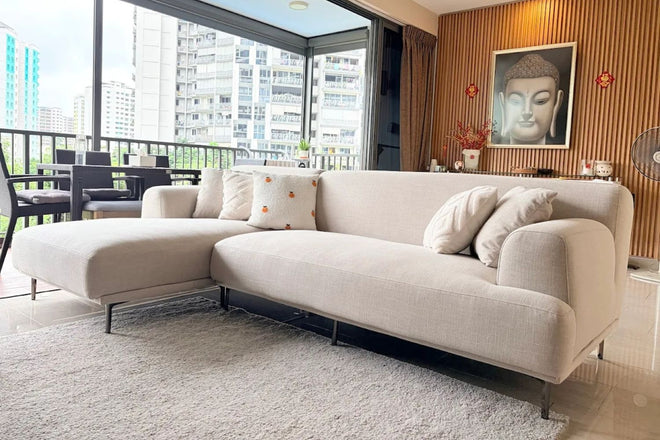 Crystal 260cm Grey Fabric Sectional Sofa Patherine Lim | Feb 26