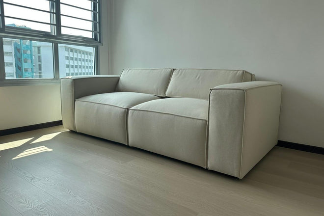 Cubix 200cm Beige Adjustable Backrest Fabric Sofa Tan Poh Chu | Mar 26