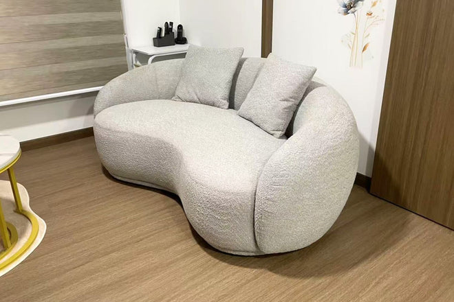 Cashew 180cm Grey Fabric Sofa Zubaidah | Dec 24