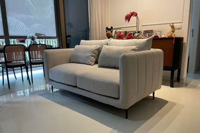 Casper 160cm Grey Fabric Sofa Felicia | Dec 24