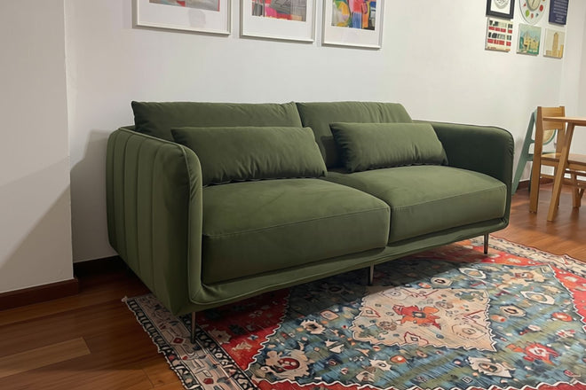 Casper 200cm Green Fabric Sofa Azimah | Feb 2026