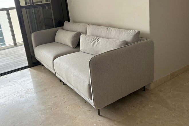 Casper 220cm Grey Fabric Sofa Meita Siswana | Dec 25
