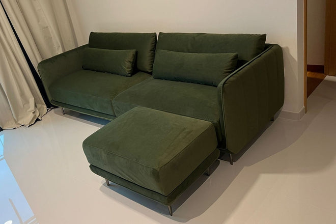 Casper 260cm Green Fabric Sofa JOSHUA SEAH | Apr 26