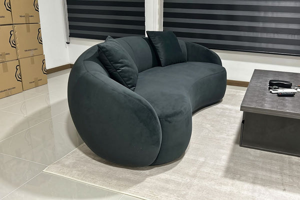 cashew 215cm black vela pet friendly fabric sofa Yanti | Jul 26