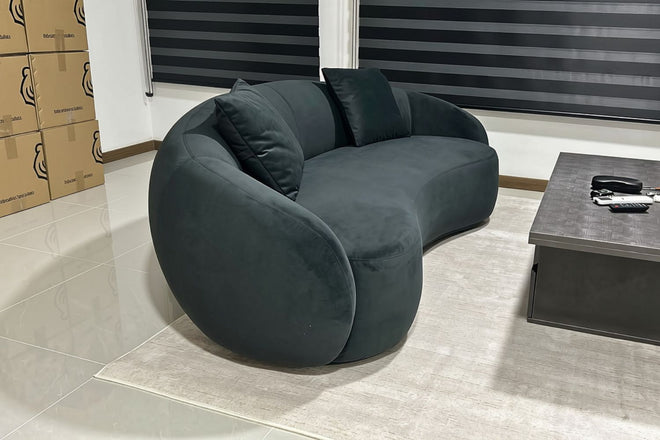 cashew 215cm black vela pet friendly fabric sofa Yanti | Jul 26