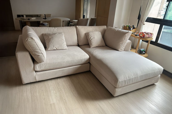 Claudia 220cm Beige (Furla 40) Fabric Sectional Sofa Chua Jin Hao Gavin | May 26