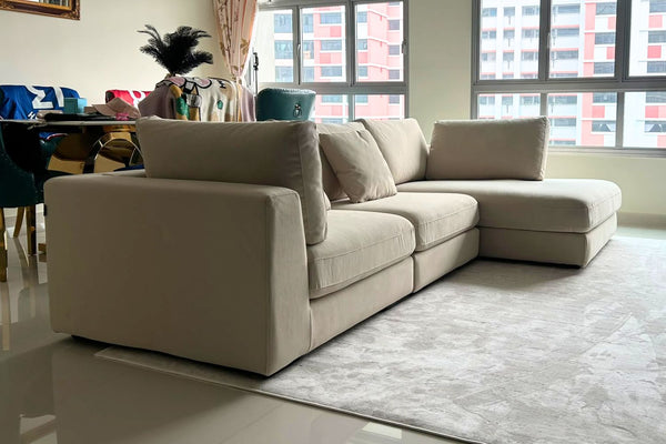 Claudia 280cm Beige (Vela 73617) Fabric Sectional Sofa Tania Francis | Sep 26