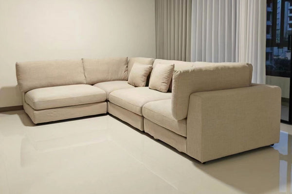 Claudia 300cm Beige (Toby 46) Fabric Sectional Sofa Emma | Oct 24