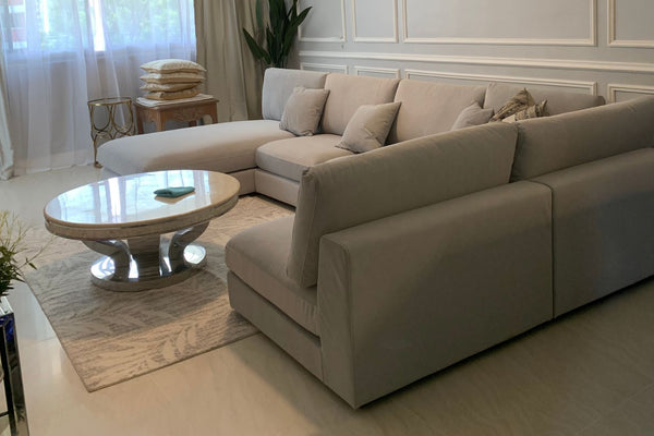 Claudia 360cm Grey (Furla 92) Fabric U Shape Sectional Sofa Miya | Jun 24