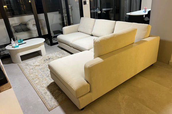 Crescent 260cm Beige (Vela 73617) Fabric Sectional Sofa Siti Nur Khafifa Yusri | Sep 26