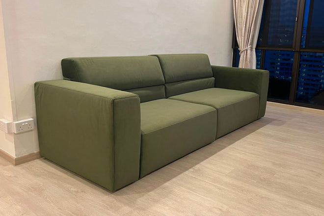 Cubix 260cm Green Adjustable Backrest Fabric Sofa Khoon Leung Lee | Mar 26