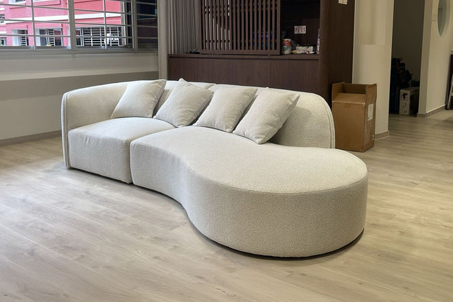 Cynthia 280cm Beige One Arm Fabric Sofa Muhammad Shahid | Jun 25