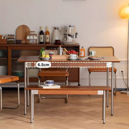 Taylor poplar wood dining table table apron thickness is 6.5cm