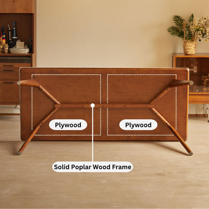 Trevor sintered stone dining table bottom structure