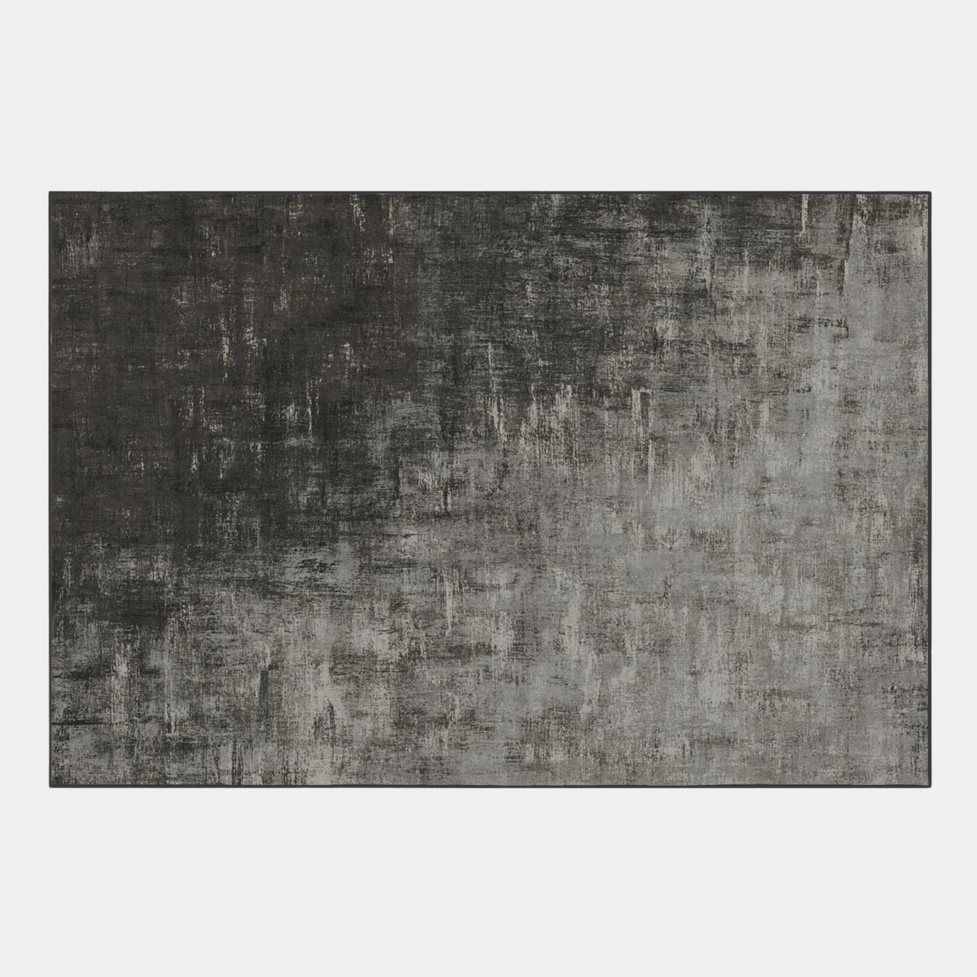 Gradient design black rug