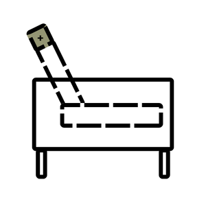 backrest height icon -  Medium high -  Backrest height: 50cm