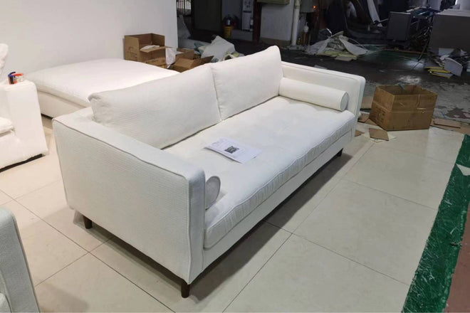 Castle 200cm White (Reda-01) Fabric Sofa Catherine | Mar 24