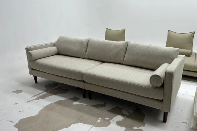 Castle 260cm Beige (Reda 40) Fabric Sofa Jasmine | Nov 23