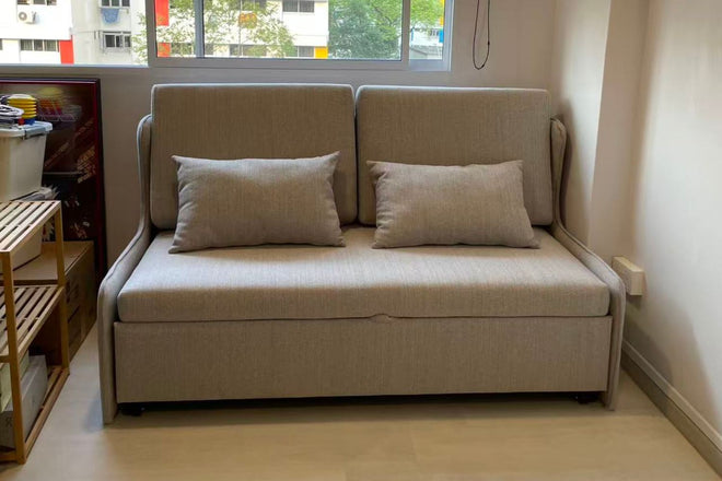 Crown 160cm Grey Fabric Sofa Bed Elaine Tan | Aug 26