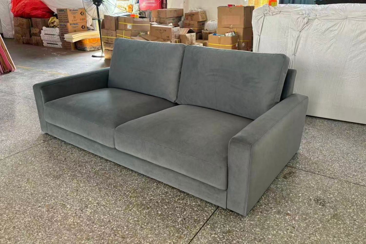 Coach 180cm Grey Fabric Sofa Sharmaine Kuik | Aug 25
