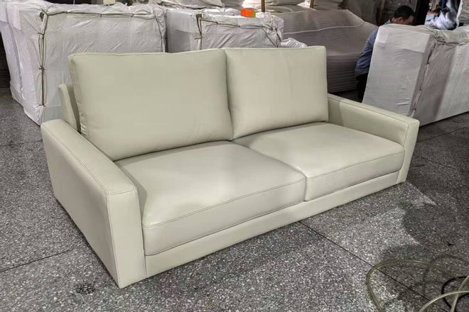 Coach 185cm Beige (Remy 905) Half Leather Sofa Rebecca Low | Apr 25