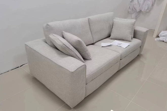 Coastal 220cm Grey (Reda-90) Fabric Sofa Zul | Apr 24