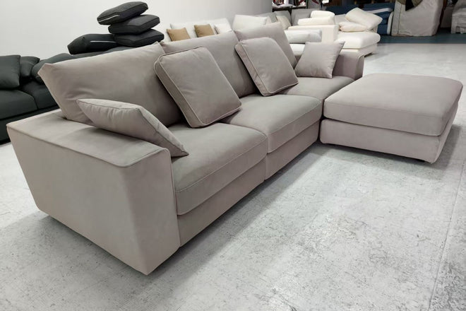 Coastal 280 Grey Fabric Sofa + Ottoman Shannon | Sep 25