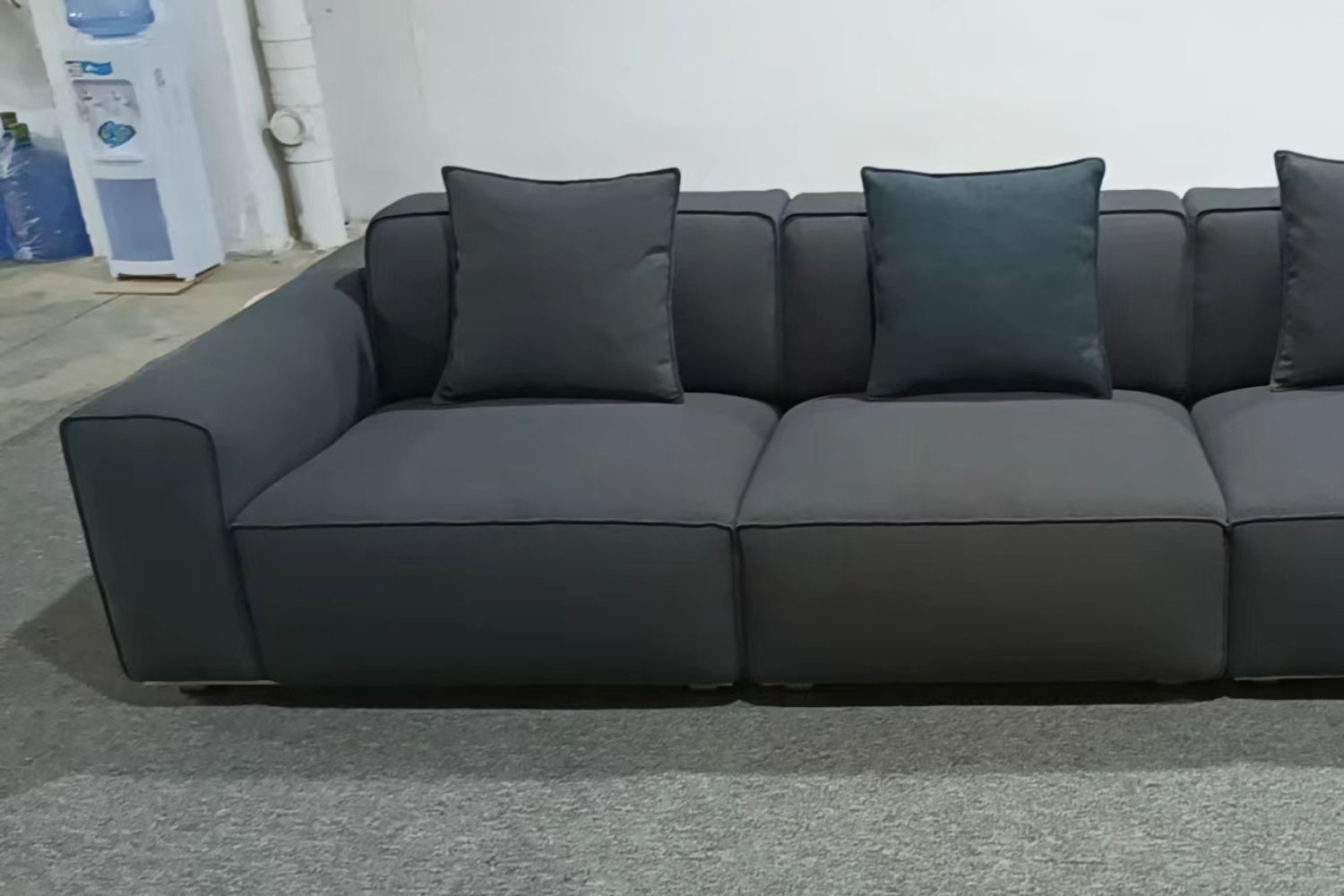 Colby 340cm Grey Fabric Sofa | Demo