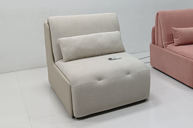 Concha 93cm White Electric Fabric Sofa Bed Lee Chu Muk | Dec 25