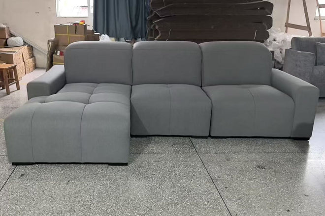 Cove 260cm Grey (Seattle 04) Fabric L Shape Sectional Sofa Daphne Ang | Aug 25