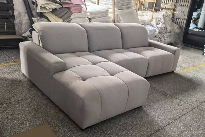 Cove 280cm Grey Fabric Sectional Sofa Adita Eka Vandi | May 25