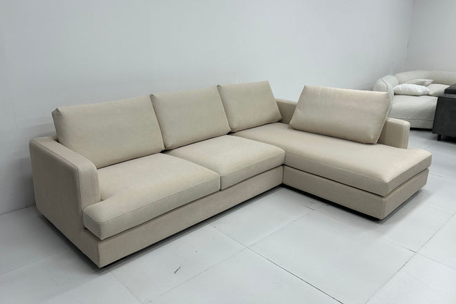 Crescent 280cm Beige Pet Friendly Fabric L-shape Sofa Syamil Yusof | Apr 26