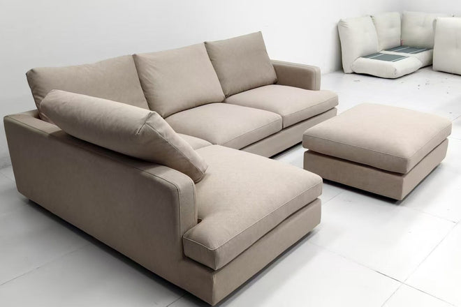 Crescent 280cm Brown (Furla 45) Pet Friendly Fabric Sectional Sofa Brandon | Feb 25