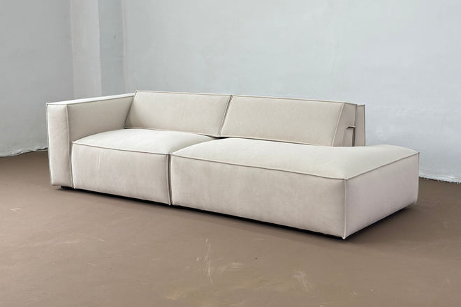 Cubix 260cm Beige (Furla 42) Adjustable Backrest Fabric Sofa Ridia | Mar 25