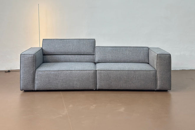 Cubix 260cm Dark Grey (Reda 92) Adjustable Backrest Fabric Sofa Khumairi | Mar 25