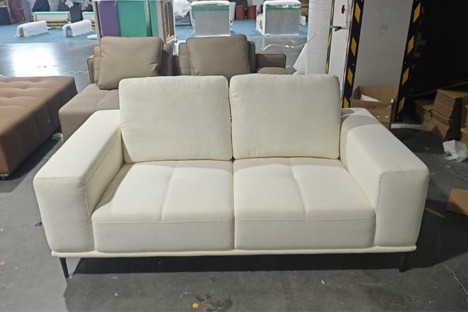Calm 180cm White Fabric Sofa Hafiz | Mar 25